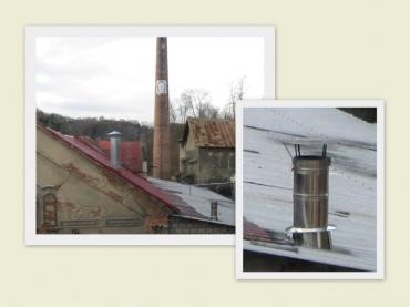 Nový komínek na střeše staronové varny