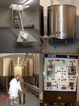 Technologie pivovaru je převážně od firmy Destila