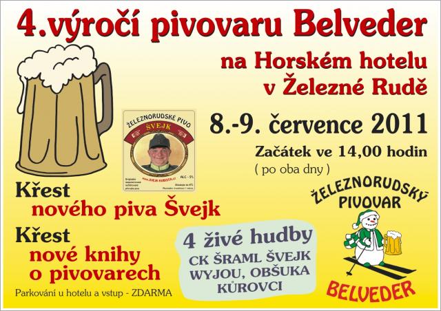 Oslavy 4. výročí založení pivovaru Belveder